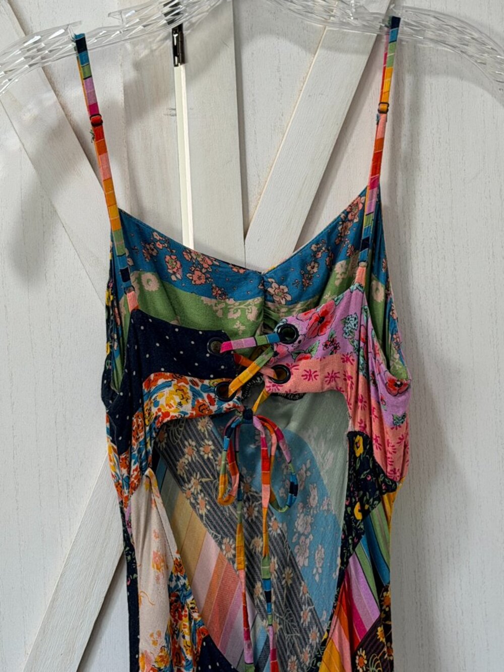 Free People Fiona Maxi Dress Confetti Combo Patchwork Floral Size Small - Picture 8 of 15